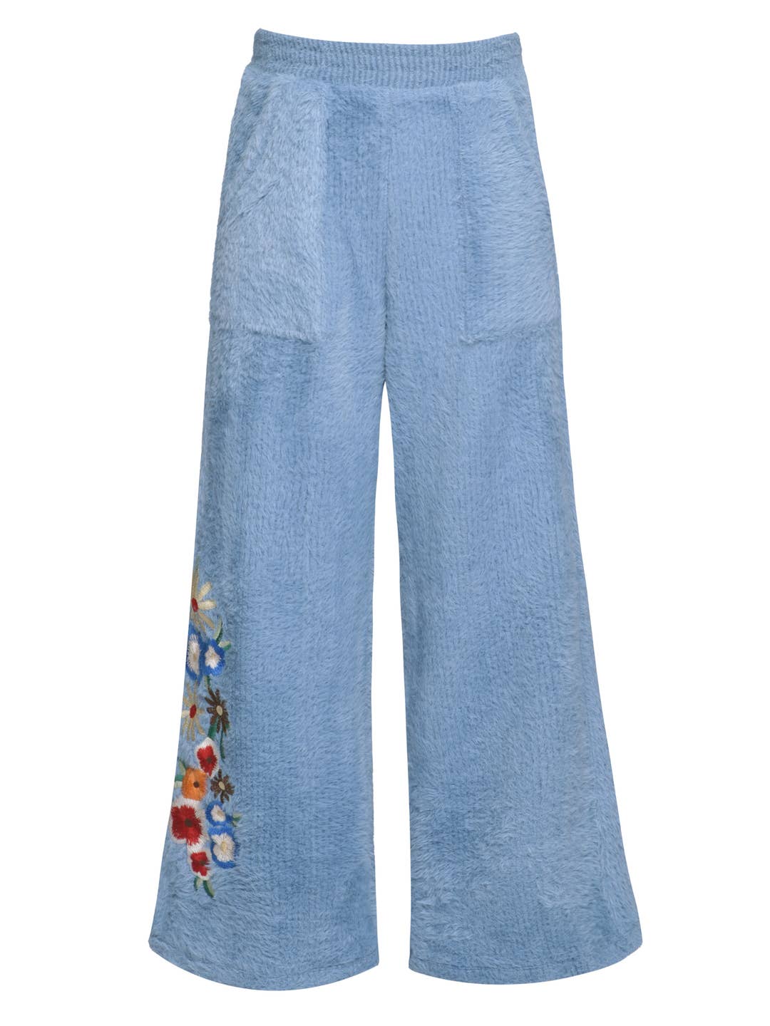 Little l Big l Tween Girl’s Faux Fur Floral Flared Pants