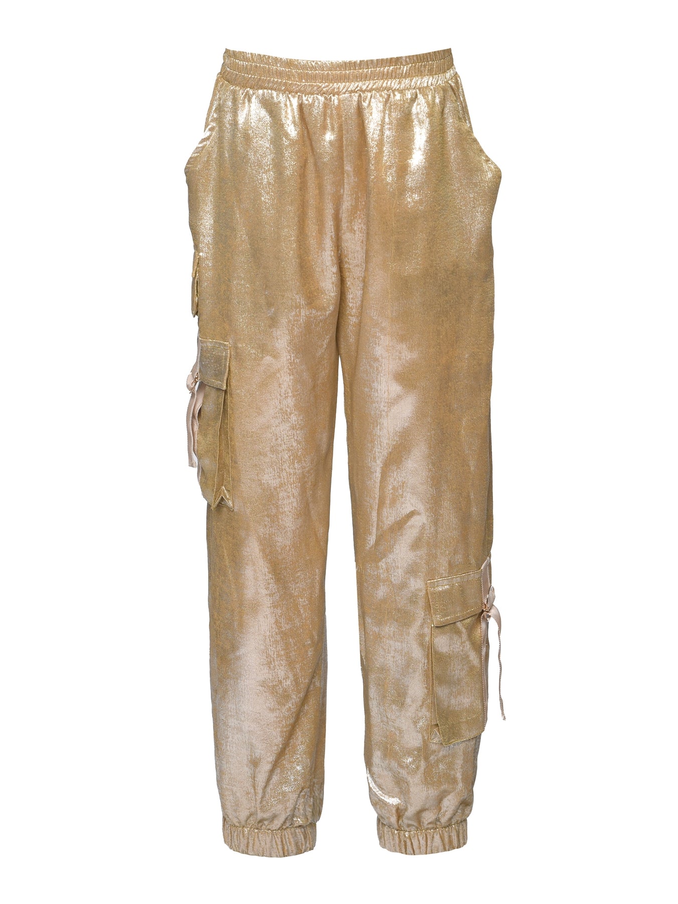 Big l Tween Girl’s Metallic Sheen Cargo Pant Joggers