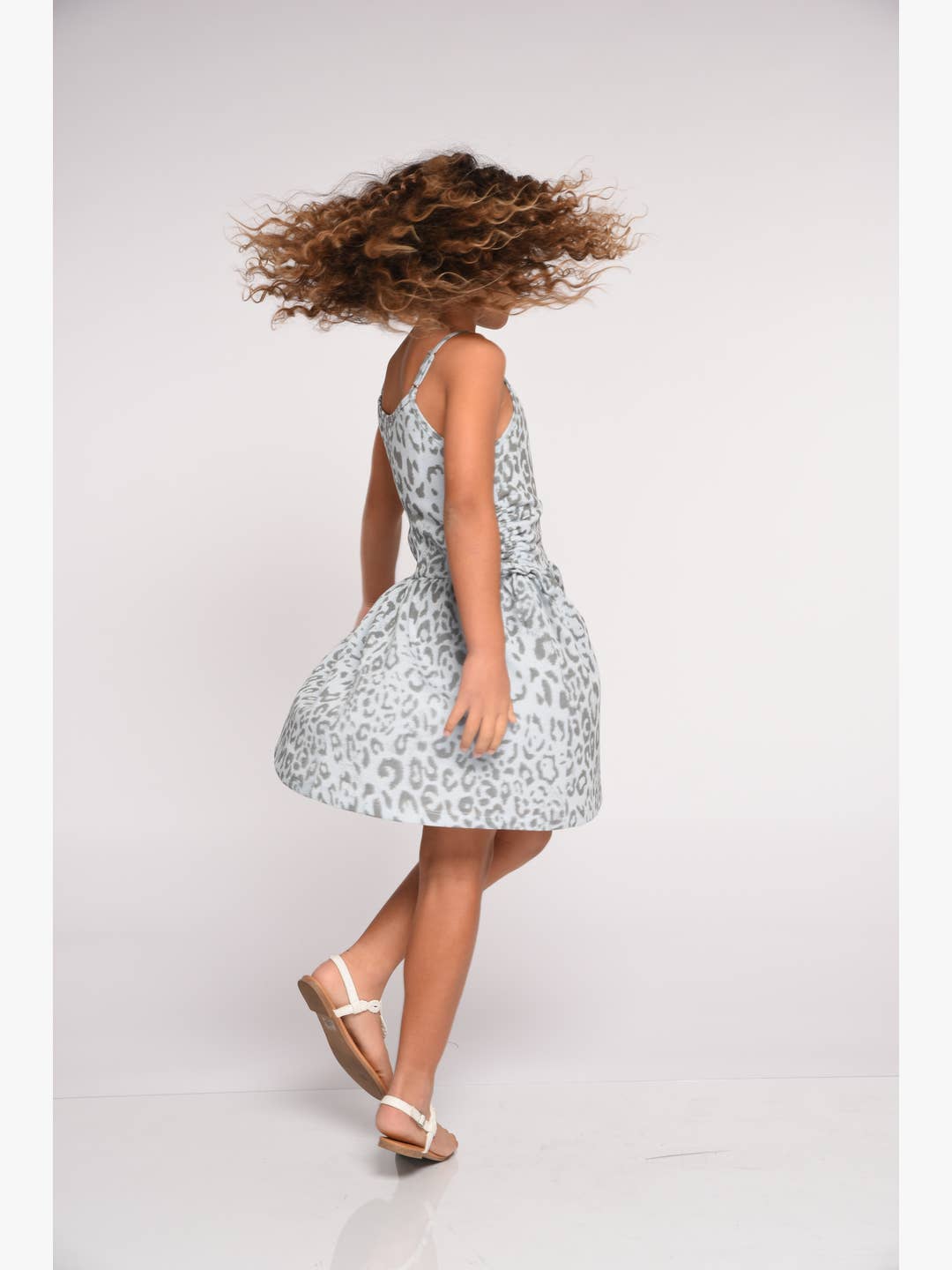 Tween Girls Leopard Cheetah Casual Dress