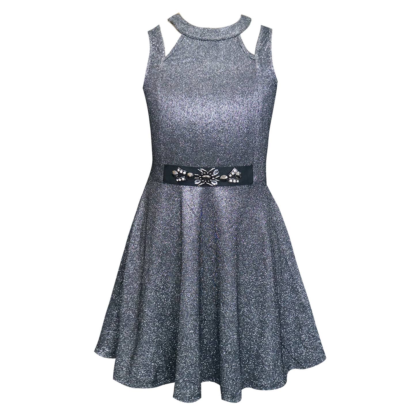 Tween l Big Girl's Shimmer Metallic Party Dress – HANNAH BANANA