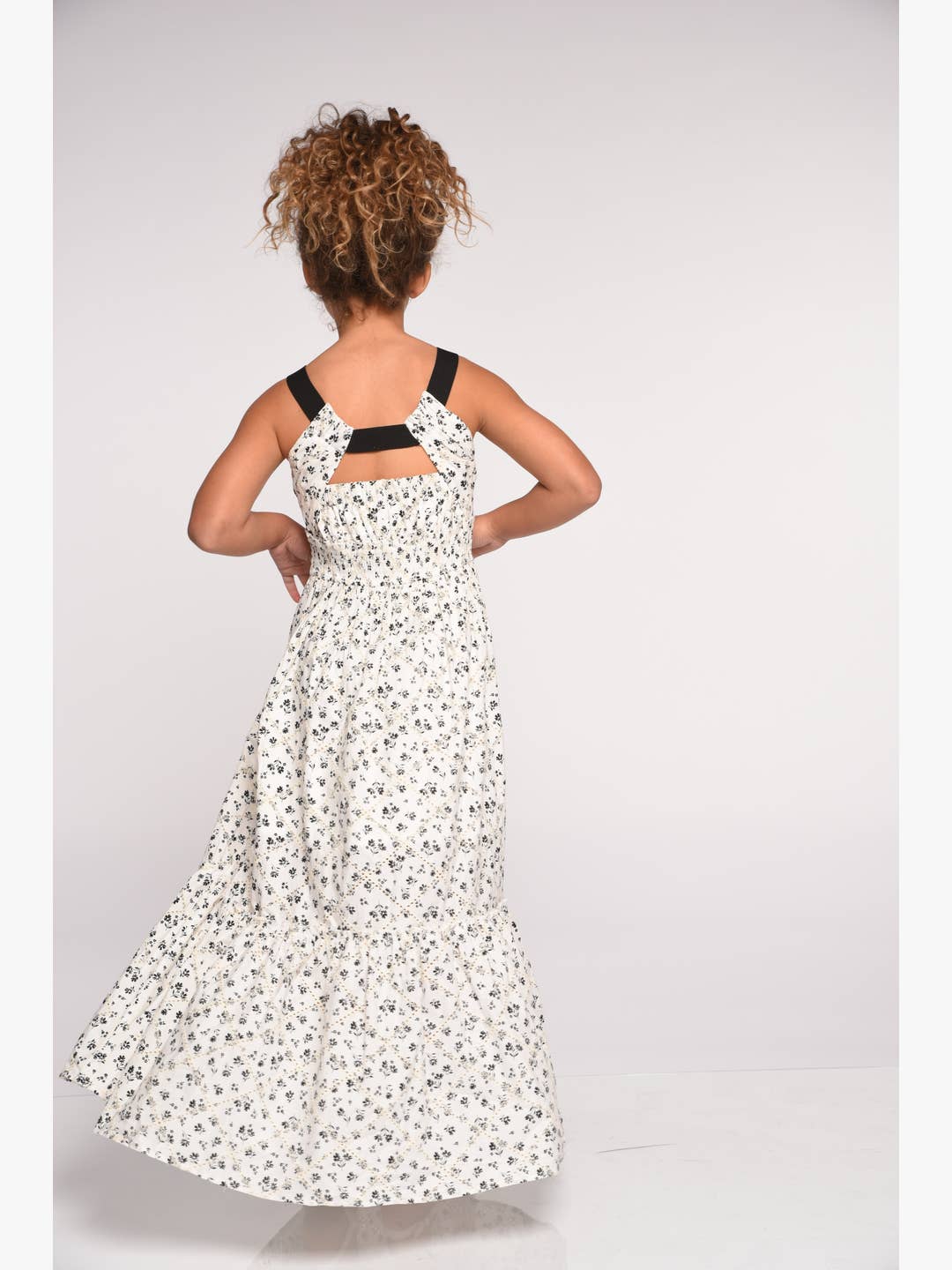 Little l Big l Tween Girls Ditsy Floral Print Boho Maxi Dress