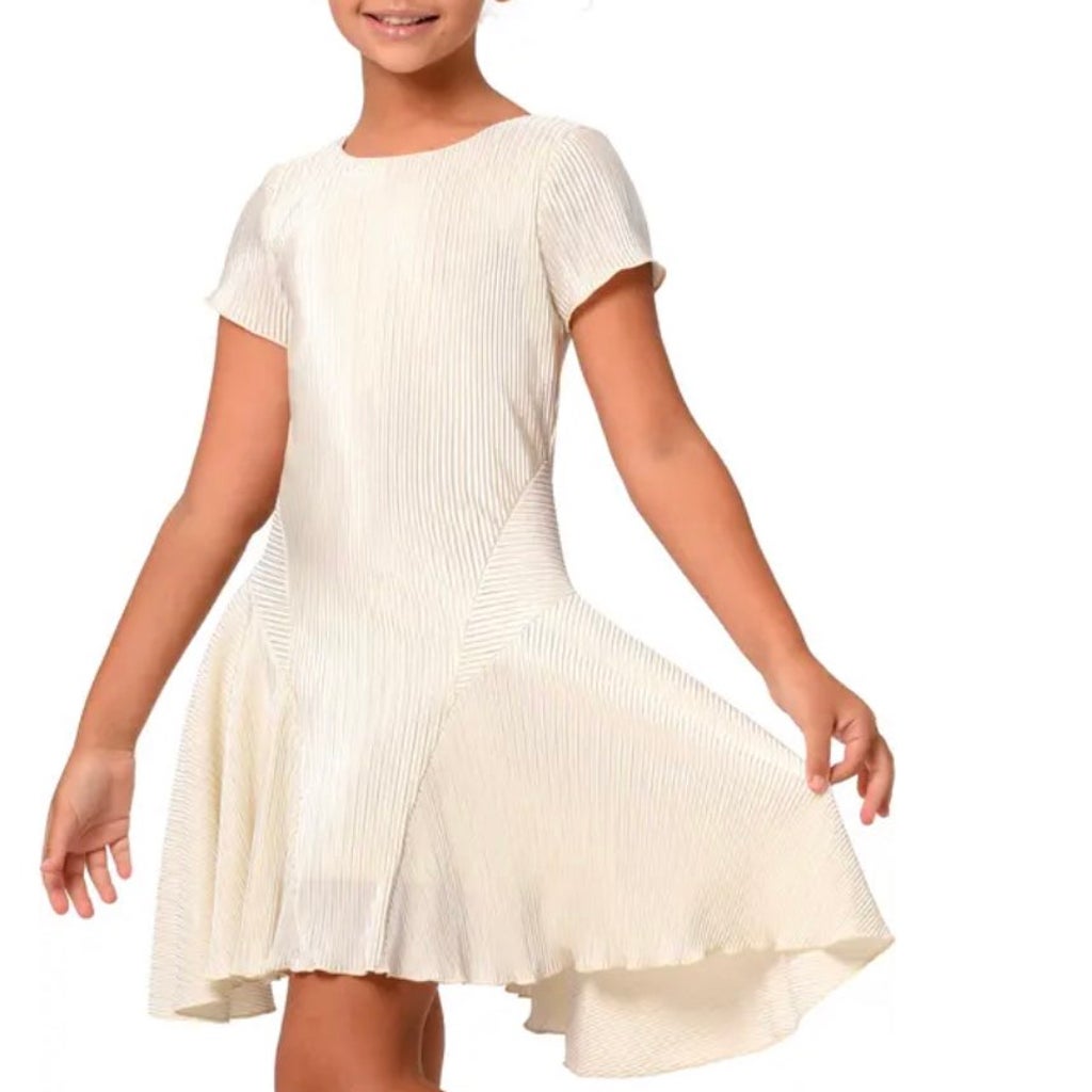 Little l Big Girl’s Plisse Fit & Flare Dress