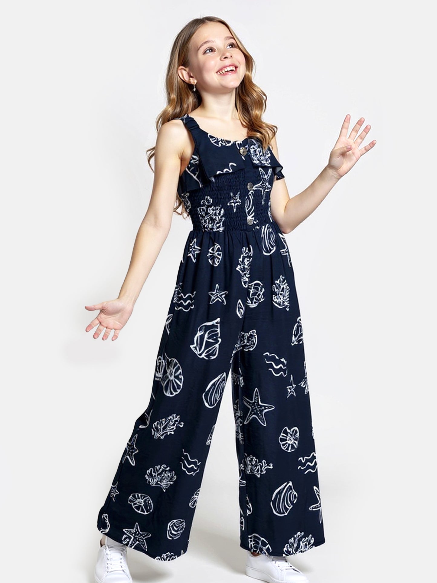 OCEAN PRINT JUMPSUIT
