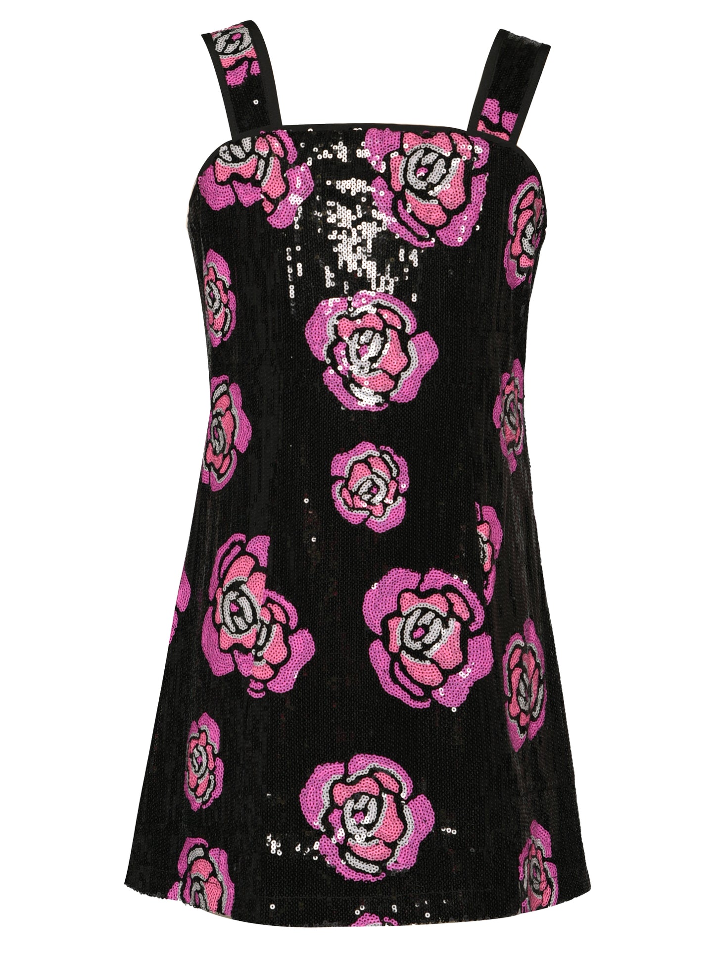 ROSE SEQUIN A-LINE DRESS
