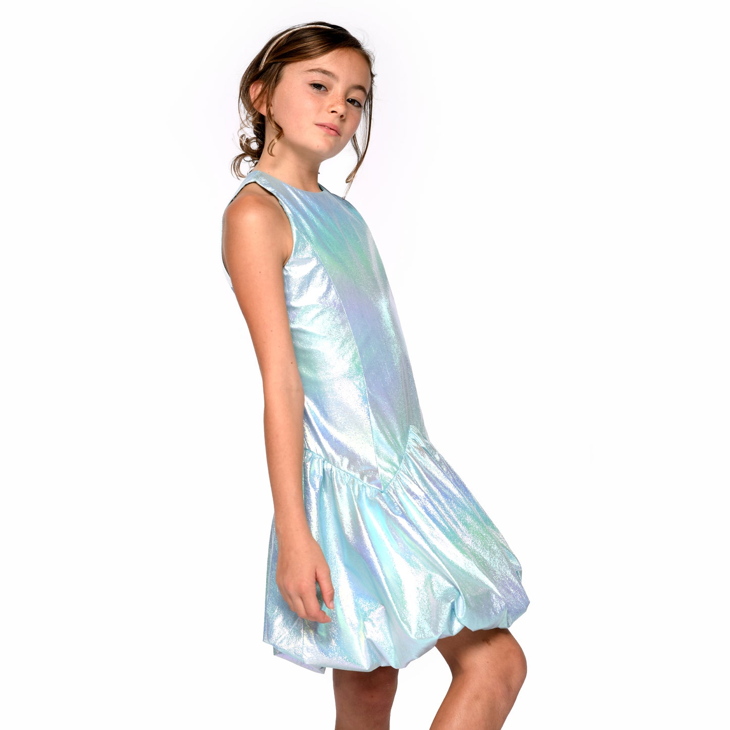 ASYMMETRIC BUBBLE HEM PARTY DRESS