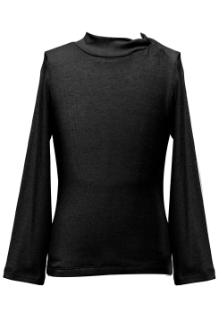 Toddler l Little Girl’s l Tween Mock Neck Elevated Basic Long Sleeve Top