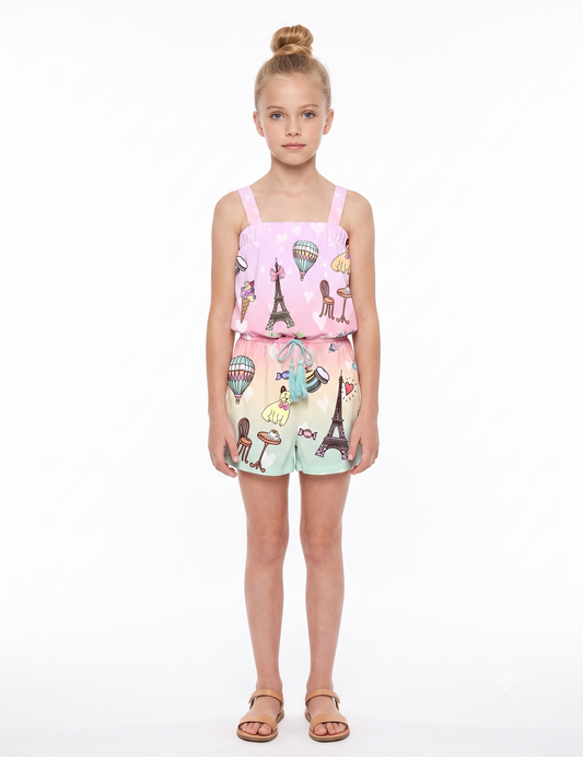 PARIS THEME ROMPER