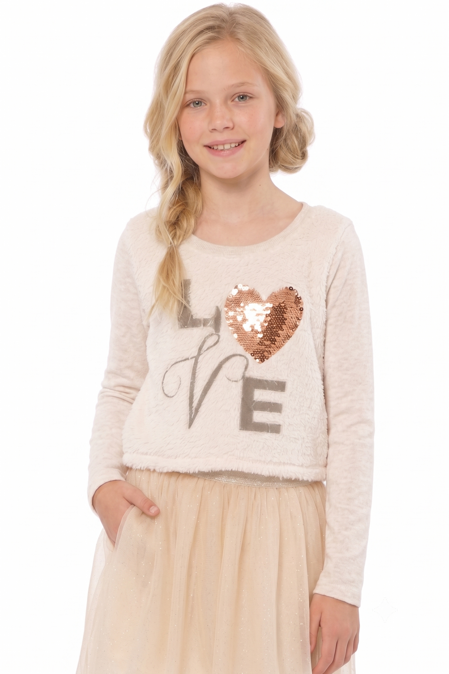 Girls LOVE Graphic High-Low Top