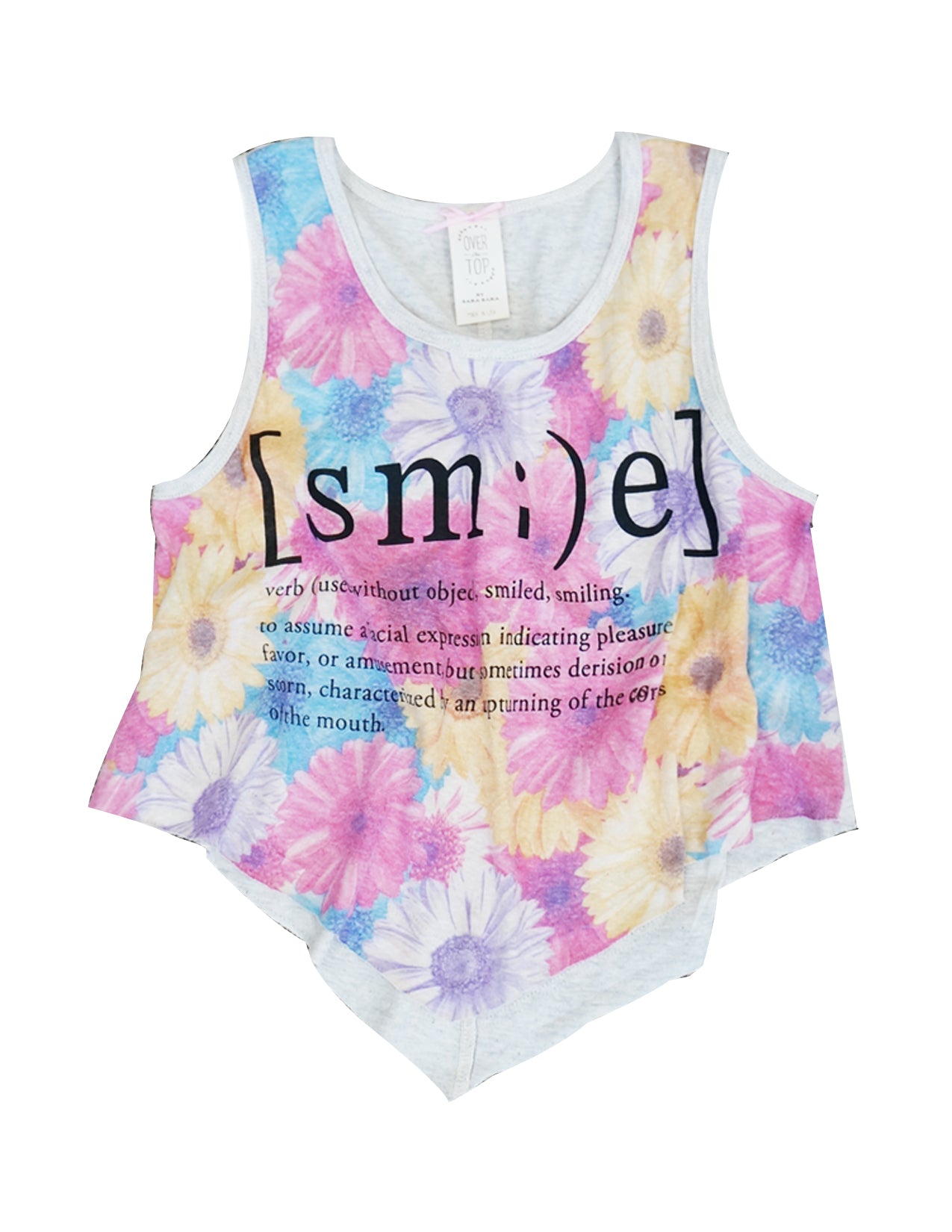 FLORAL FRONT TANK TOP WITH GRAPHIC
