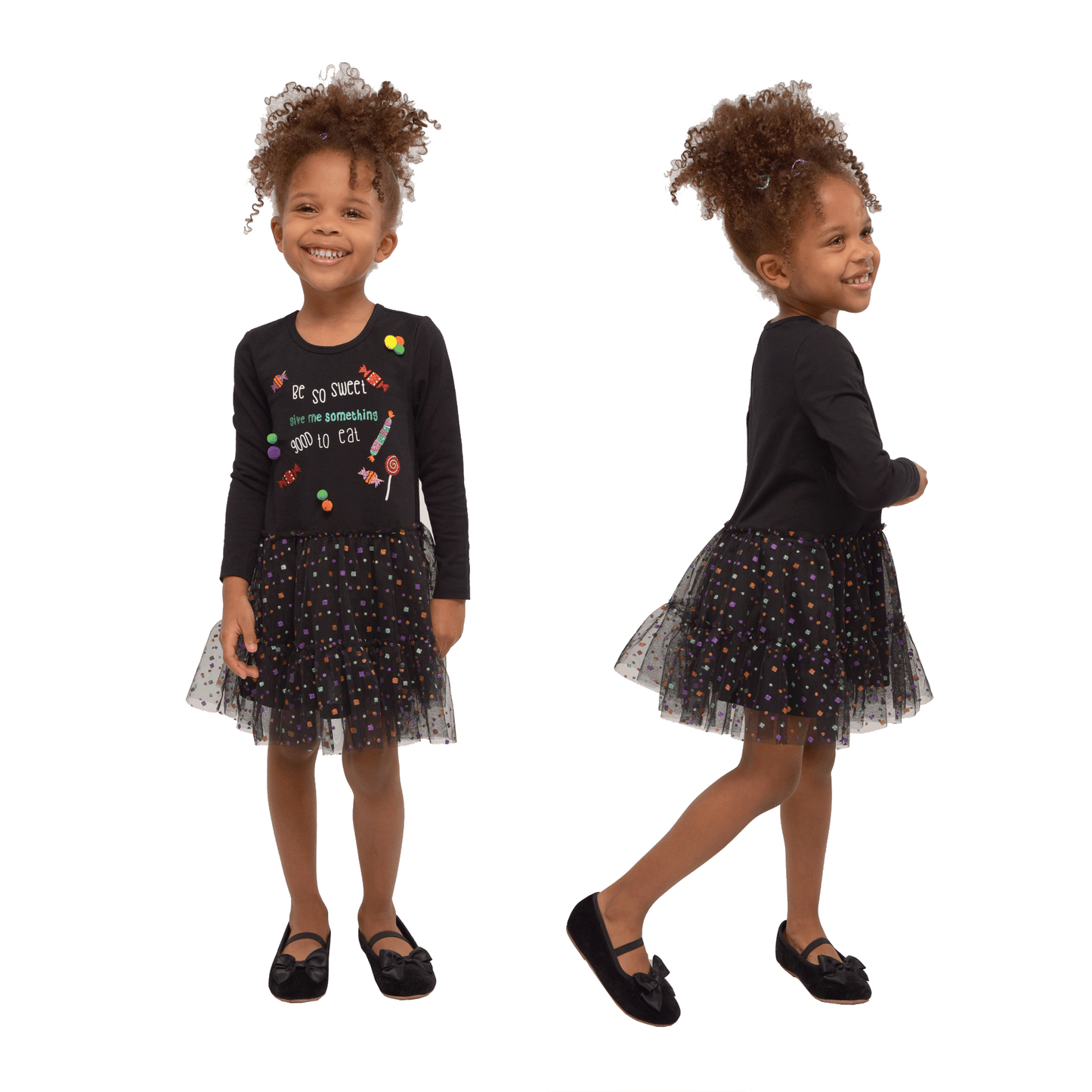 TUTU DRESS WITH CANDY GRAPHIC