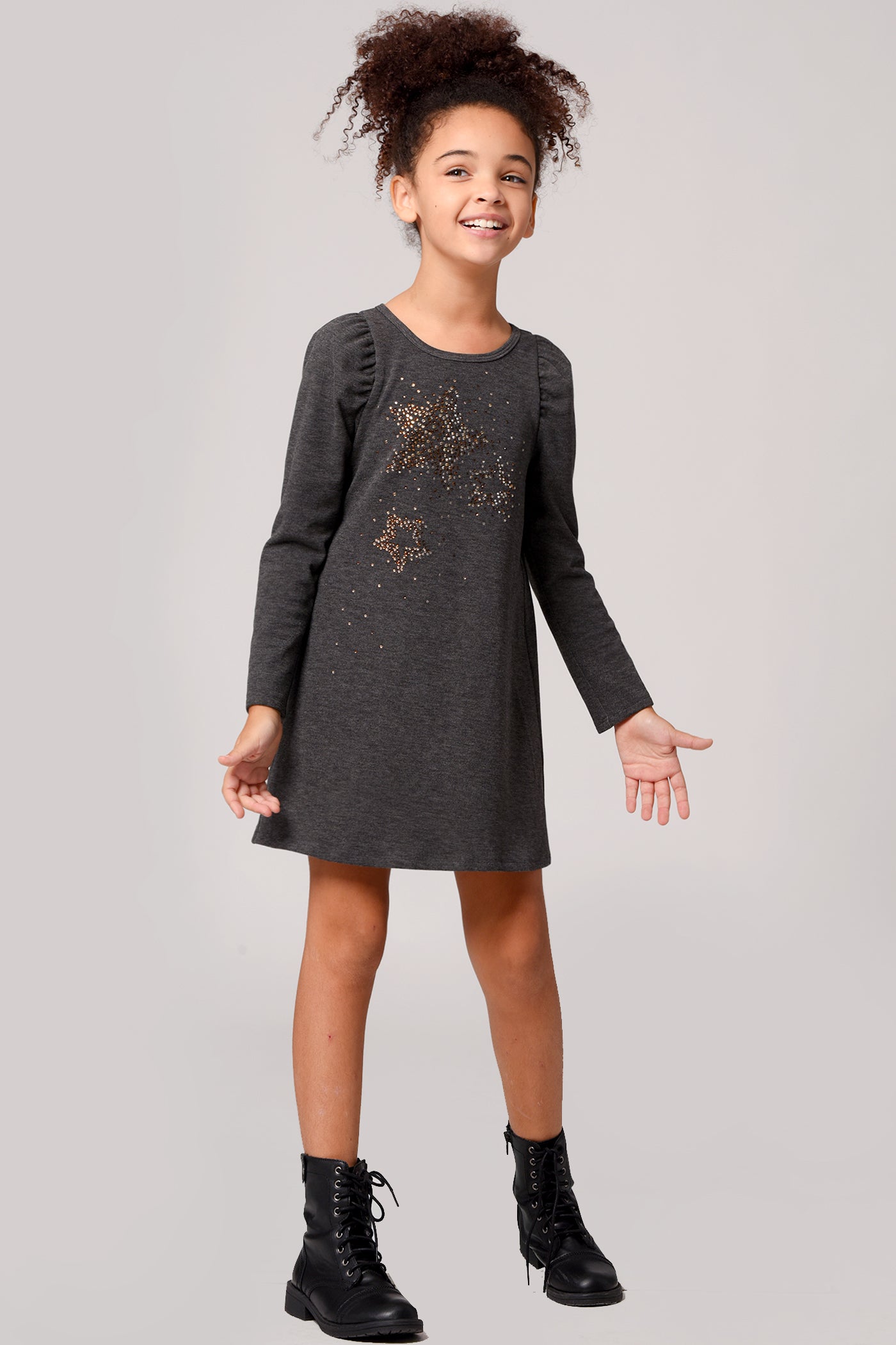 Hannah Banana Little Girl's Star Rhinestone Knit Dress