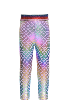 Infant l Toddler l Little Girl’s Mermaid Scale Metallic Leggings