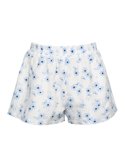Little l Big Girls Textured Daisy Floral Print Shorts