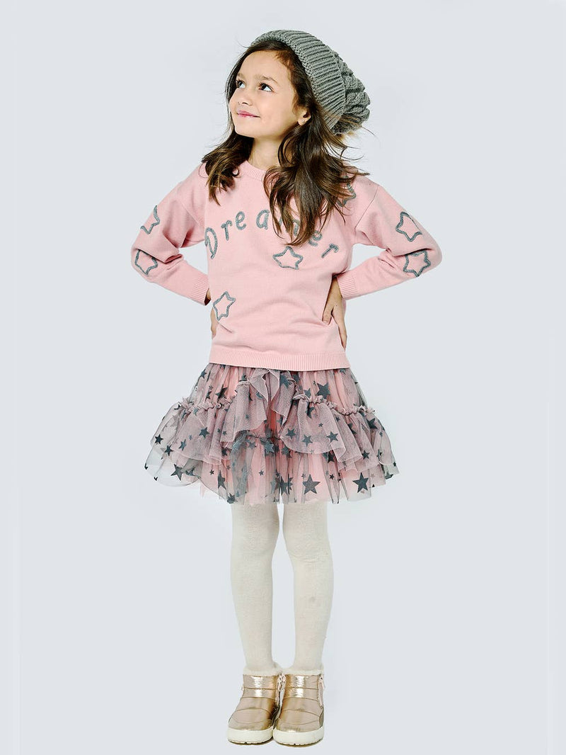 Infant l Toddler l Little Girl’s Star Print “Dreamer” Pullover