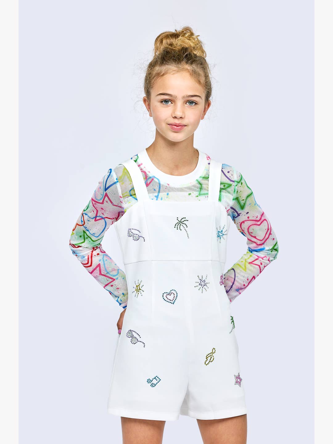 SCUBA ROMPER WITH RHINESTONE MAGIC