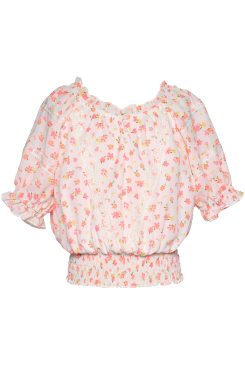 Little Girls I Tween Cottage Core Lace Floral Blouse