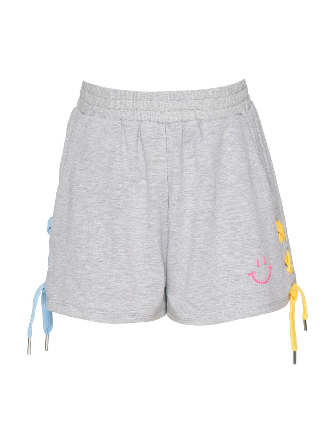 Little l Big l Tween Girl’s Lace-Up Side Happy Emoji Shorts