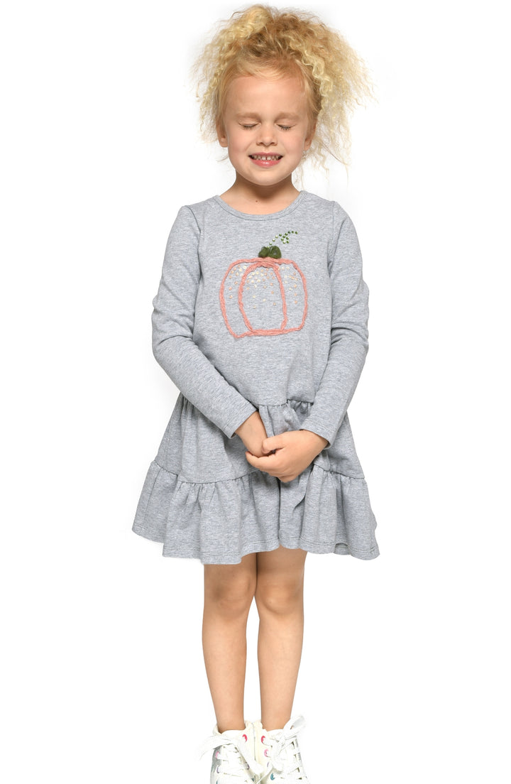 Toddler l Little Girls Embroidered Sequin Rhinestone Dress