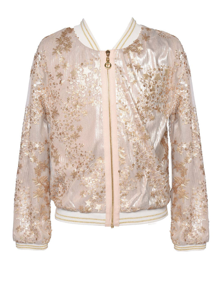 Little l Big l Tween Girl’s Sequin Embroidered Bomber Jacket