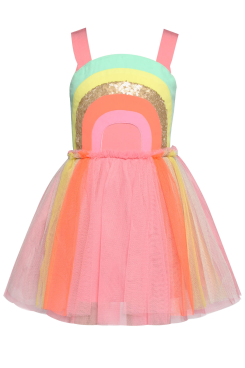 Little Girl’s Pastel Rainbow Fluffy Tutu Dress