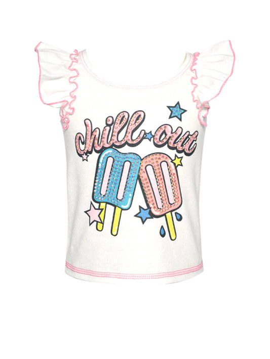 Infant l Toddler l Little Girl’s “Chill Out” Ice Cream Graphic Top