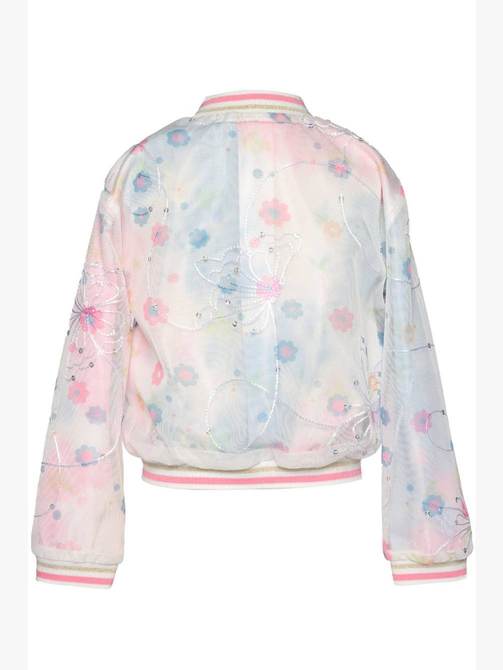Infant l Toddler I Little l Big Girls Floral Pastel Bomber Jacket