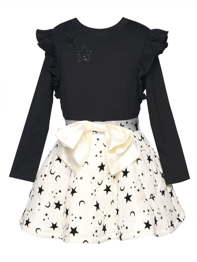 Infant l Toddler l Little Girl’s Celestial Ruffle Fit & Flare Dress
