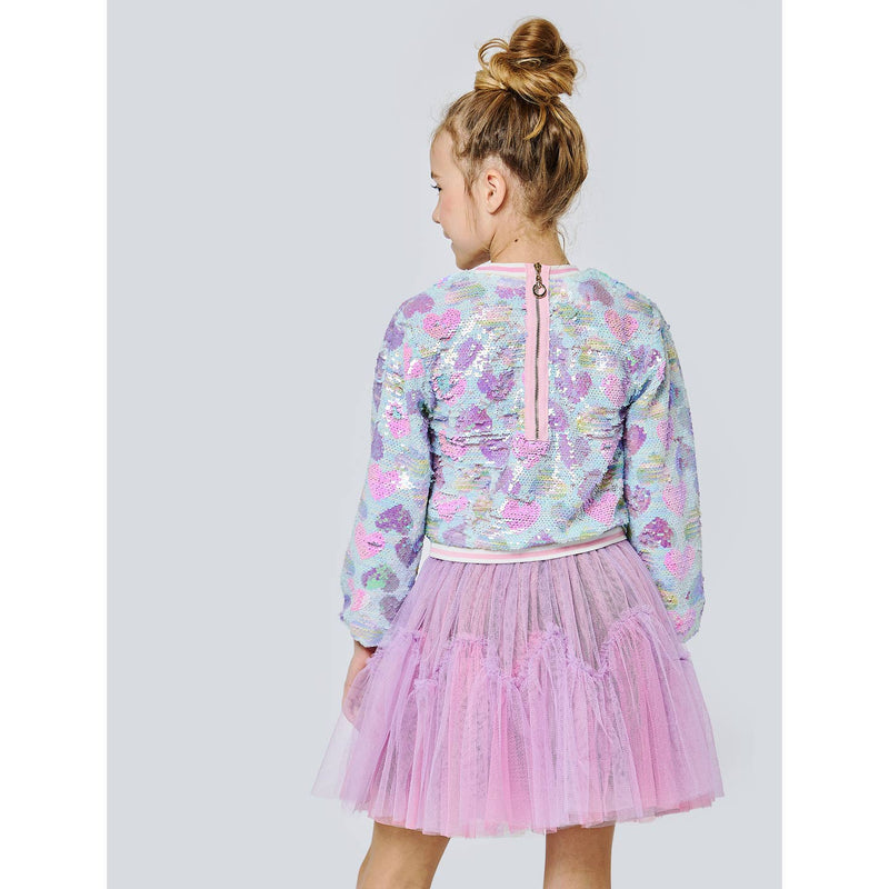 Little l Toddler l Tween Girl’s Sequin Heart Tutu Twofer Dress