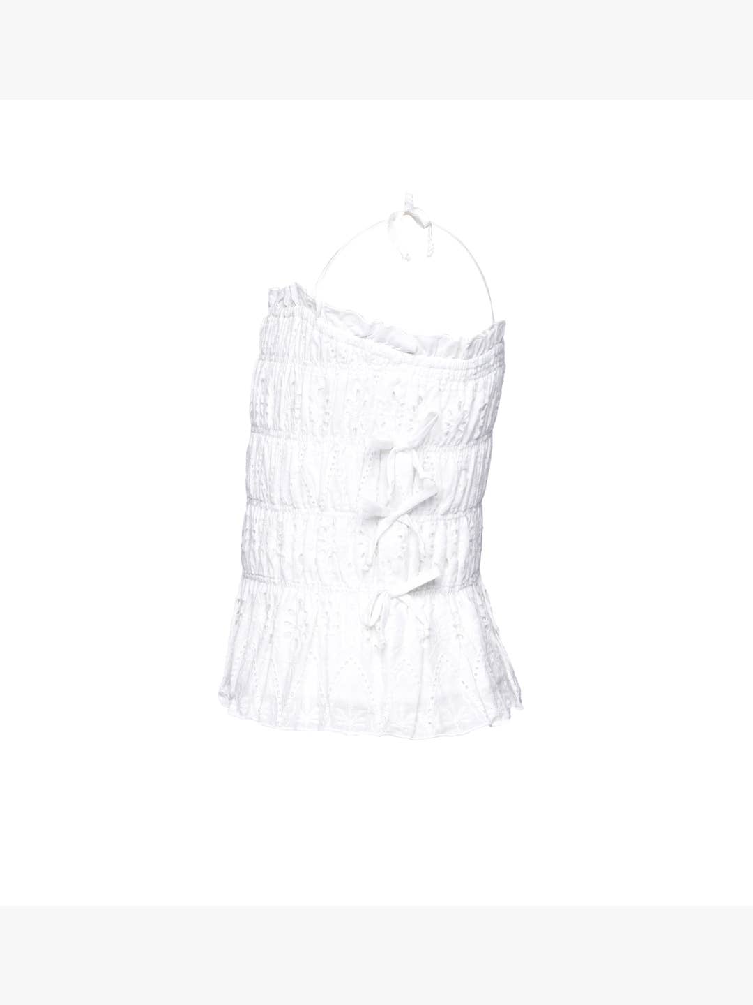 Little l Big l Tween Eyelet Smocked Bow Tank Top