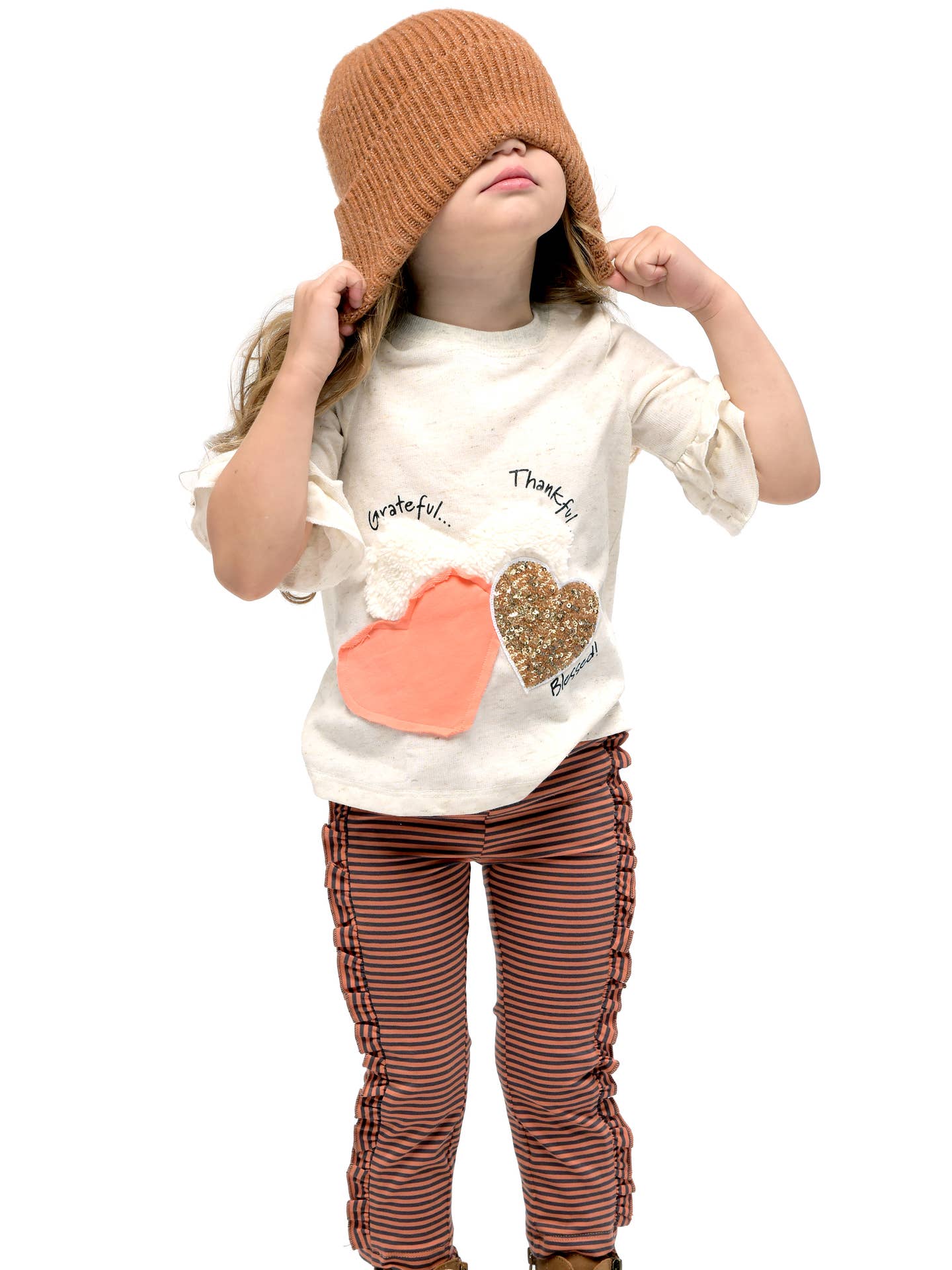 Toddler l Little Girl’s Grateful Thankful Bless Heart Tee