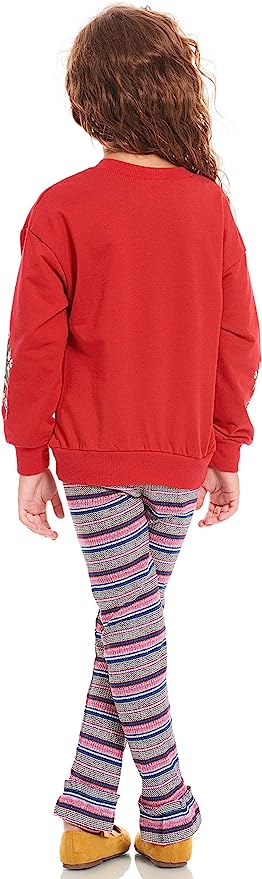 Little l Big Girls Boho Floral Print Pullover Sweater