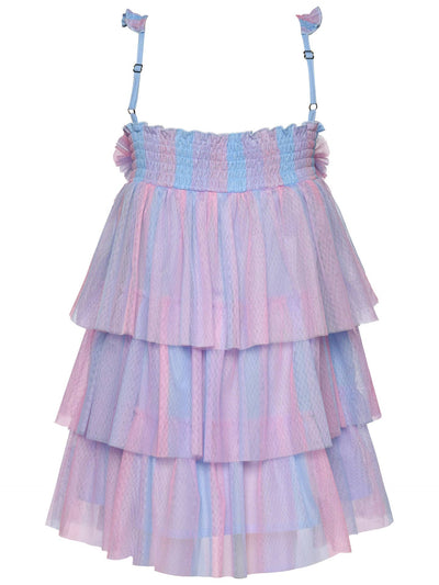 Infant I Toddler Cotton Candy Pastel Ruffle Spin Wheel Dress