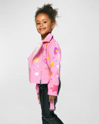 Toddler l Little Girls Colorful Amour Motto Jacket