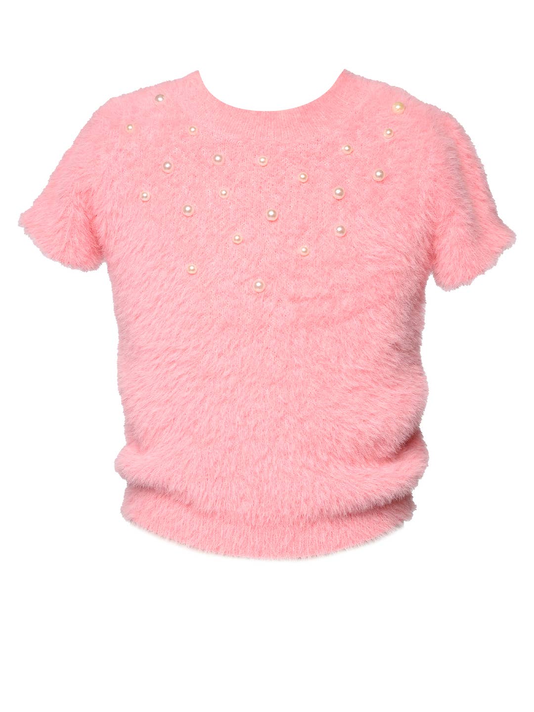 Little l Big l Tween Girl’s Faux Fur Pearl Sweater Top