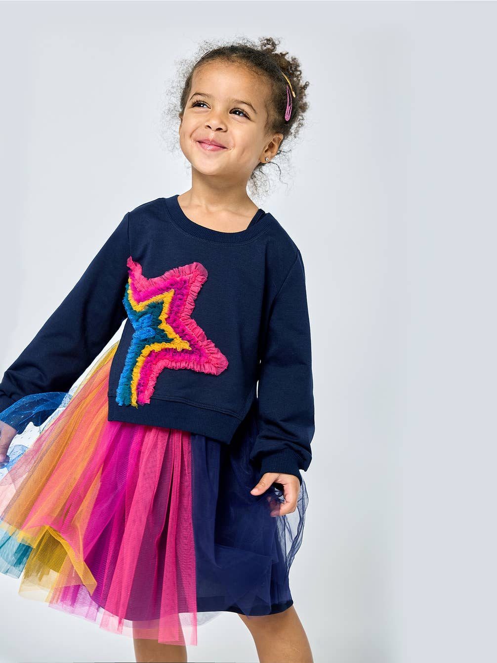 Infant l Toddler l Little Girl’s Rainbow Star Twofer Dress