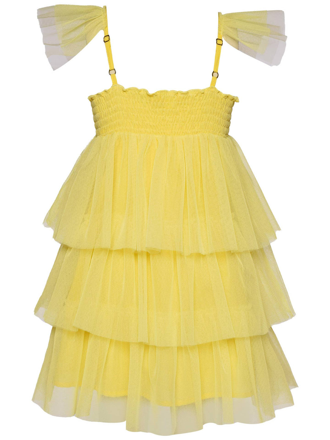 Infant l Toddler l Little Girl’s Daisy Patch Mesh Tiered Dresss