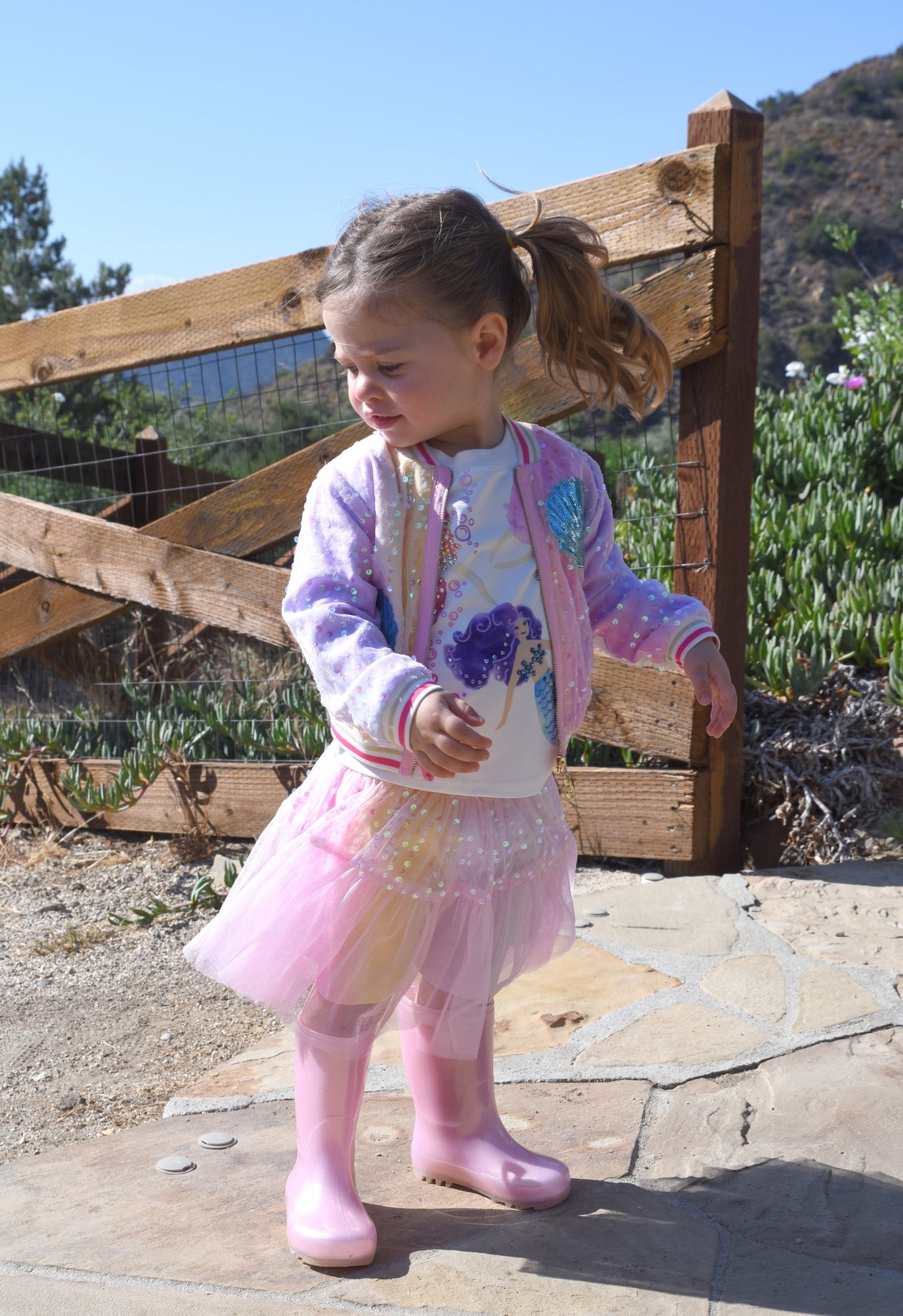Infant l Toddler l Little Girl’s Sequin Pastel Rainbow Mesh Skirt