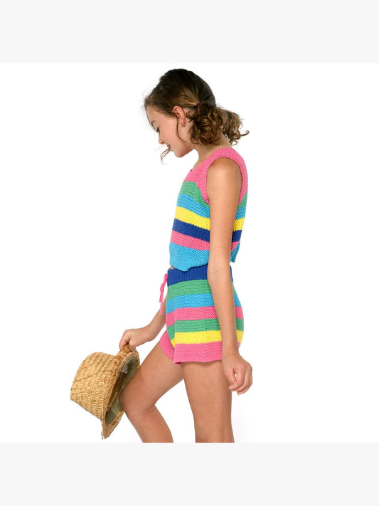 Little l Big l Tween Girrl’s Rainbow Heart Pullover Crewneck