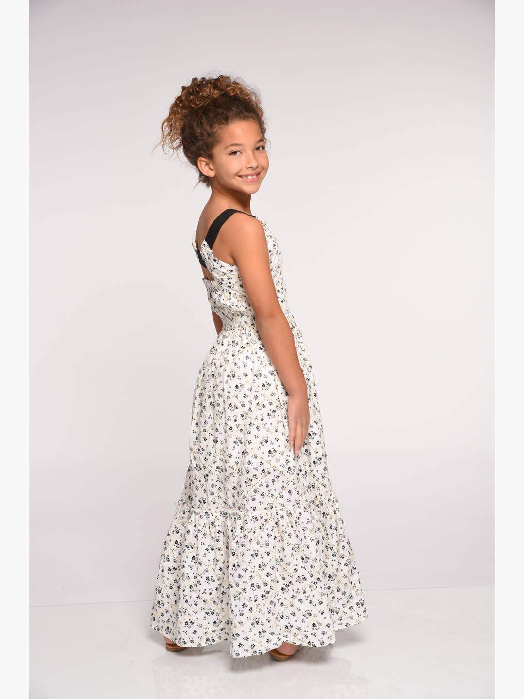 Little l Big l Tween Girls Ditsy Floral Print Boho Maxi Dress