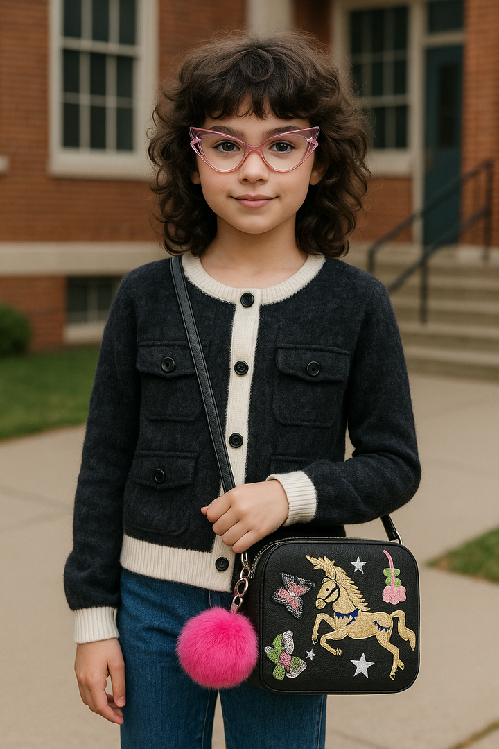 TWO TONE FUZZY CARDIGAN