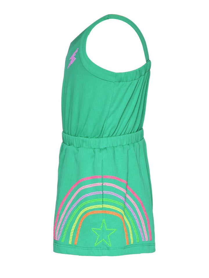 Little l Big Girls Cinched Waist Rainbow Romper