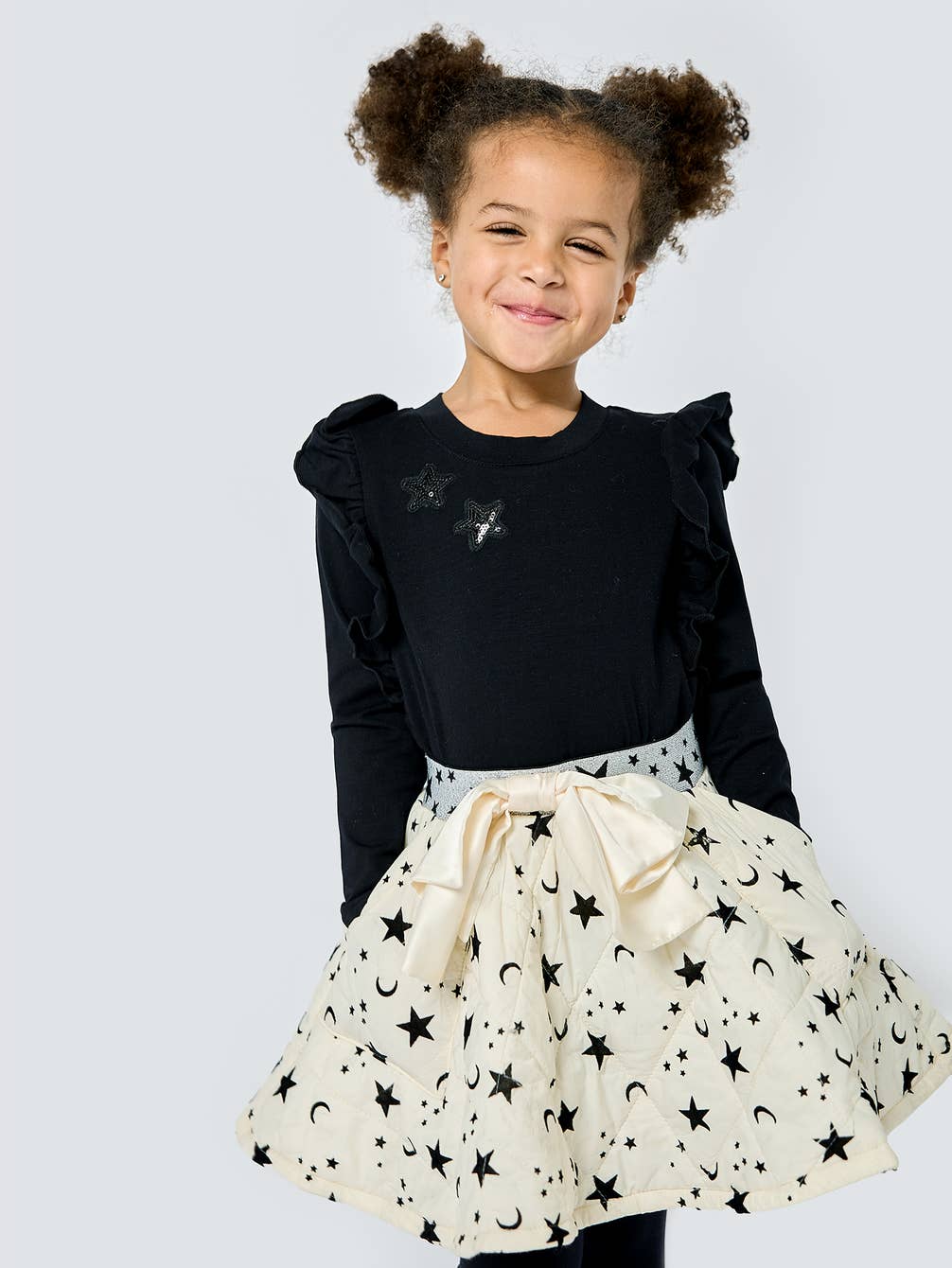 Infant l Toddler l Little Girl’s Celestial Ruffle Fit & Flare Dress