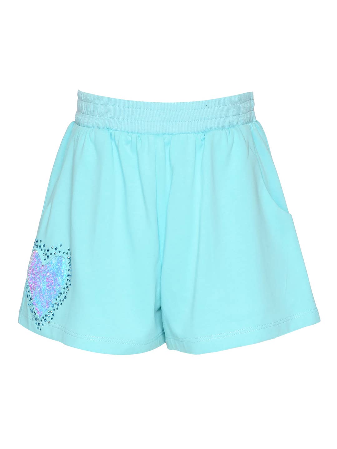 Little l Big l Tween Girls Heart Sequin Rhinestone Shorts
