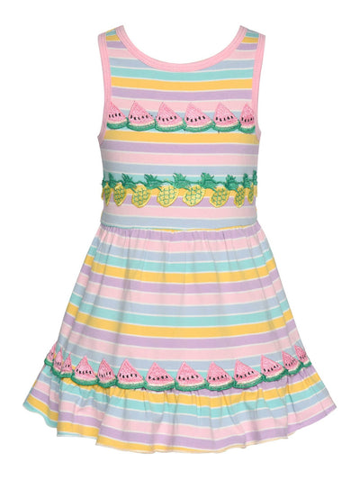 Toddler l Little Girl’s Pastel Fruit Patch Ruffle Dresss