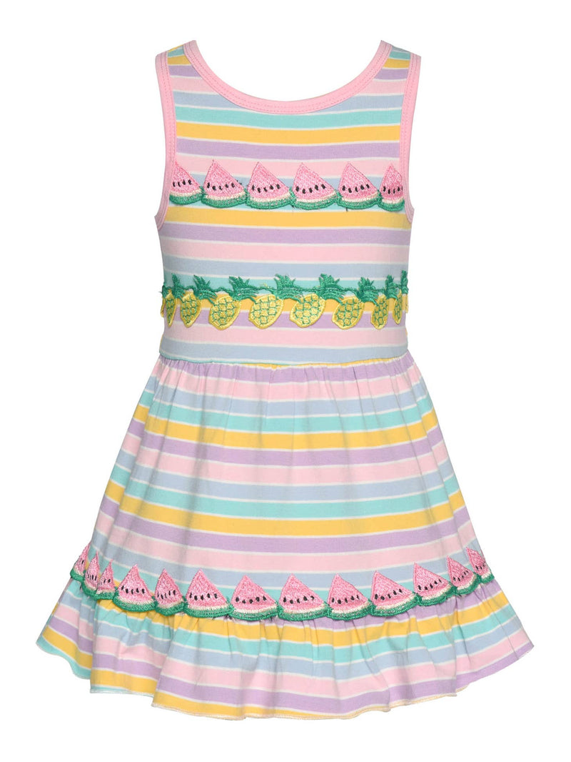 Toddler l Little Girl’s Pastel Fruit Patch Ruffle Dresss