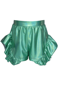 Little l Big Girl’s Metallic High Waisted Ruffle Shorts