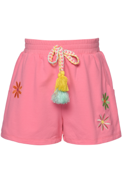 Little Girls I Tween Embroidered Daisy Sporty Shorts