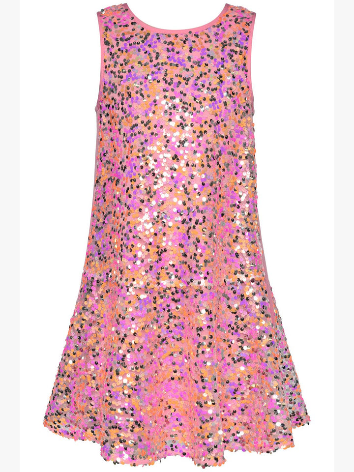 Little l Big l Tween Sequin Dropped Waist Party Dress