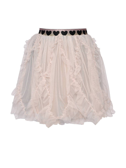 Little l Big l Tween Girl’s Heart Ruffle Mesh Tutu Skirt