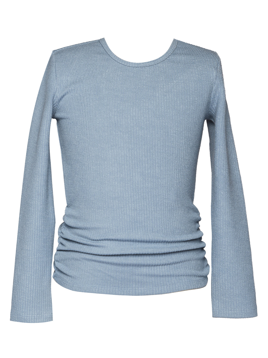 RUCHED RIB L/S TOP